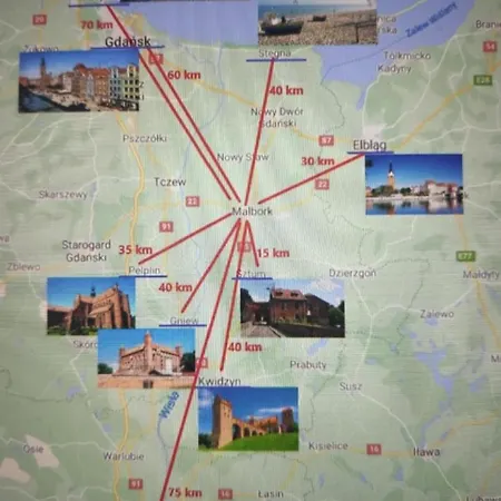 아파트 Twoj Centrum 5 Min Od Zamku Krzyzackiego 말보르크